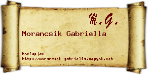 Morancsik Gabriella névjegykártya
